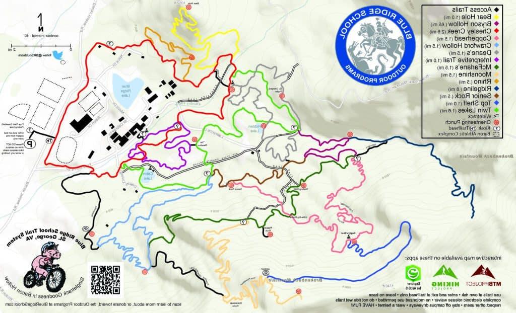 Blue Ridge School trails map